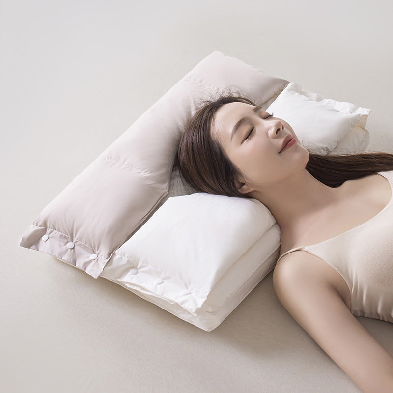 Oreiller Cervical Amovible et Souple à Double Couches