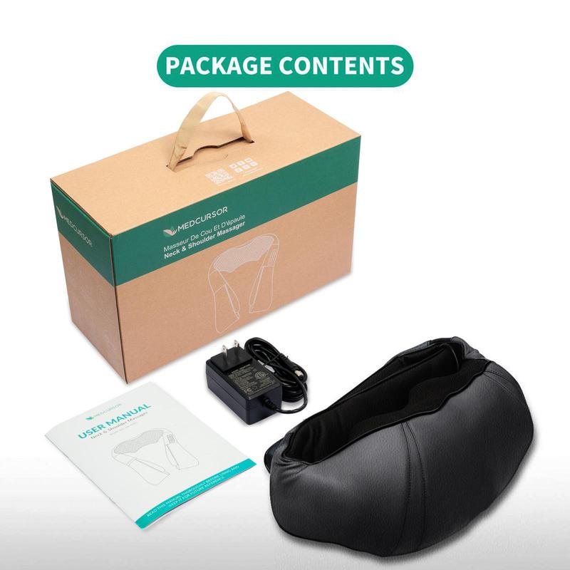 📢📢50% OFF !!⏰Masseur Cervical Chauffant Shiatsu │ 16 Nœuds de Pétrissage Profond │ Détente Musculaire