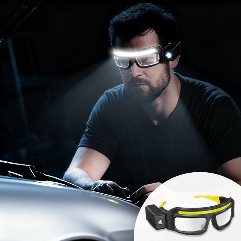⏳ Offre limitée : -50 % ⏰ Lunettes avec éclairage LED mains libres