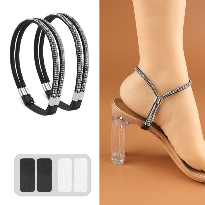 Sangles de fixation en strass pour talons hauts