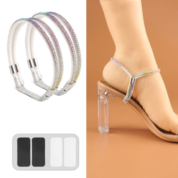 Sangles de fixation en strass pour talons hauts