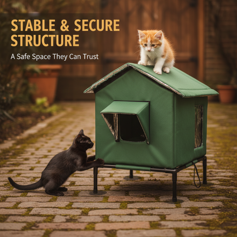 🐈Maison pour chat d'extérieur surélevée, adaptée à toutes les conditions météorologiques