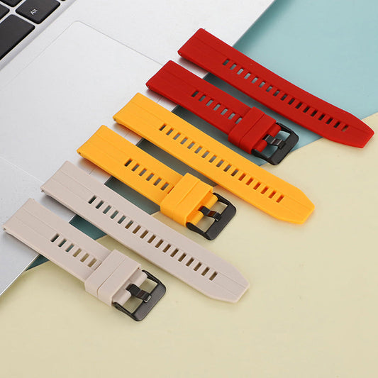 Bracelet de montre en silicone 22 mm + bracelet de montre en cuir
