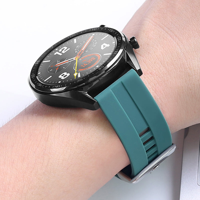Bracelet de montre en silicone 22 mm + bracelet de montre en cuir