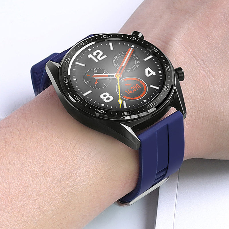 Bracelet de montre en silicone 22 mm + bracelet de montre en cuir