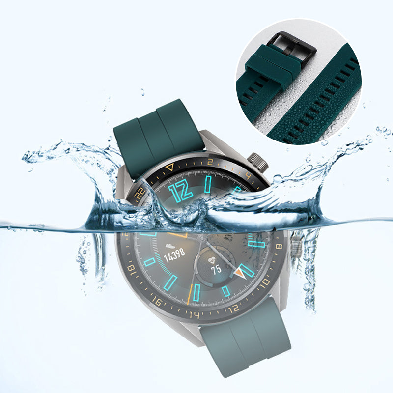 Bracelet de montre en silicone 22 mm + bracelet de montre en cuir