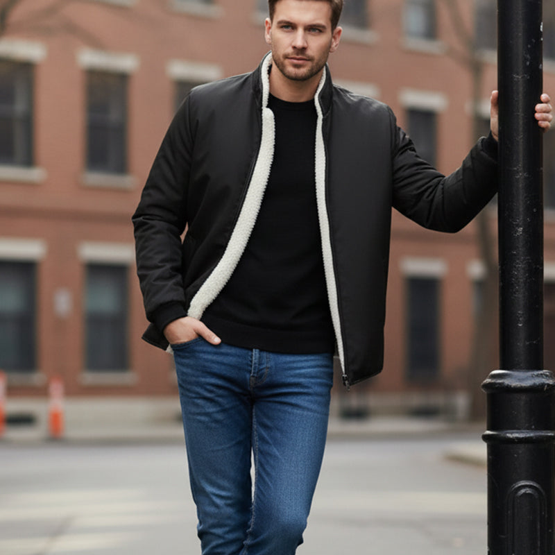 Veste thermique coupe-vent casual pour homme