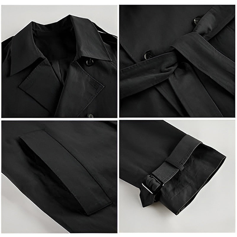 Trench-coat long vintage pour femme