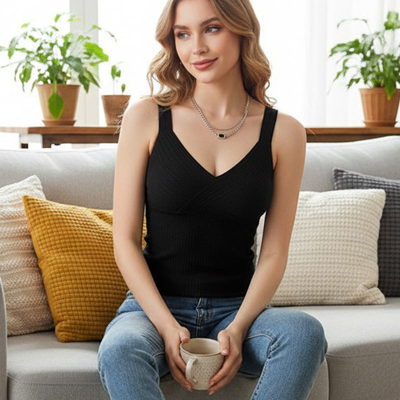 Débardeur thermique pour femme avec soutien-gorge intégré