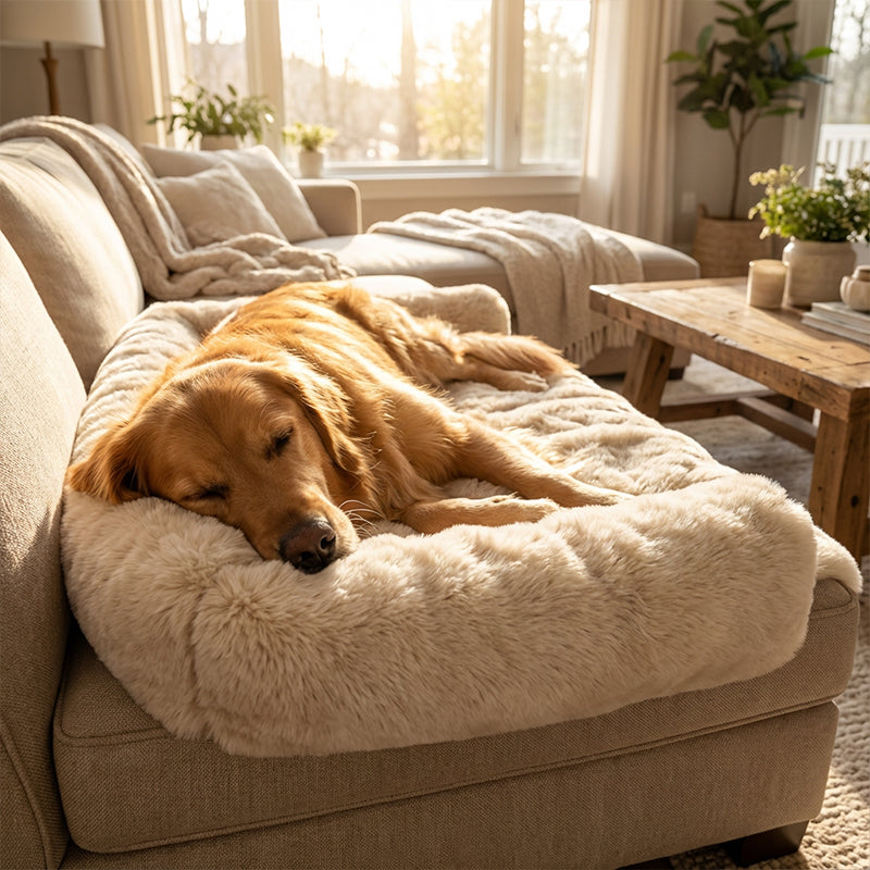 🐾 50% DE RÉDUCTION! 🛏️ Lit pour Animaux Épais – Chaud, Antidérapant & Bord Relevé Confortable 🧵