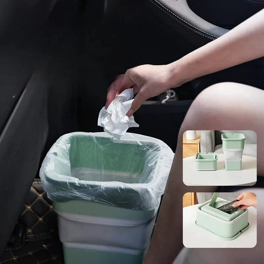 Poubelle portable multifonctionnelle et pliable pour voiture