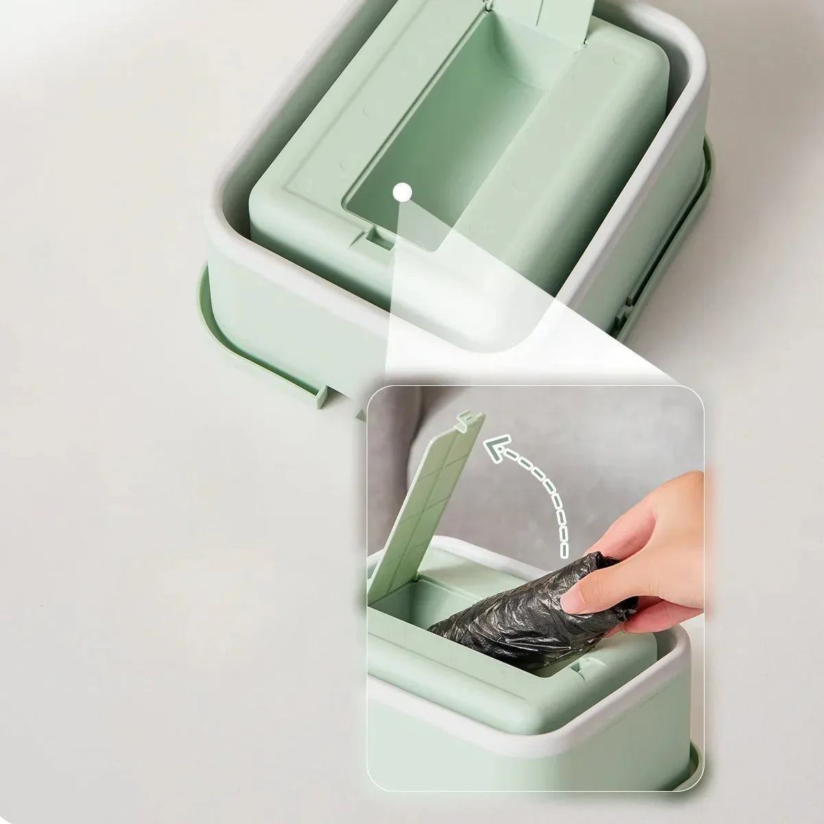 Poubelle portable multifonctionnelle et pliable pour voiture