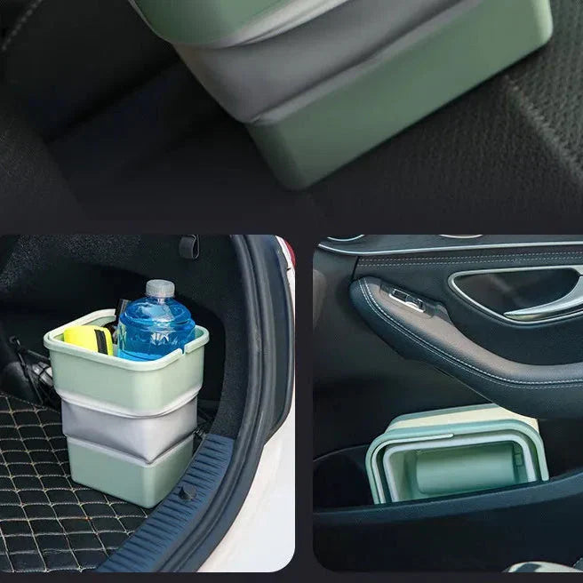 Poubelle portable multifonctionnelle et pliable pour voiture