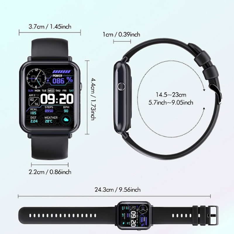 Montre connectée pour femmes et hommes, tracker d'activité physique avec fonction d'appel, montre de fitness avec suivi du sommeil/100 sports/podomètre étanche IP68