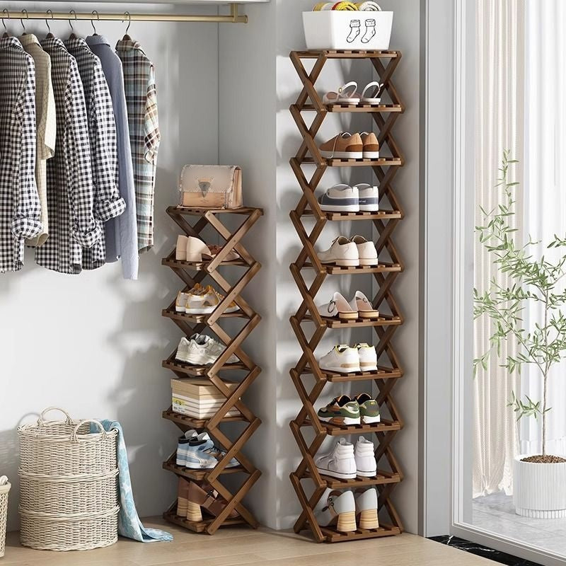 🔈🔈50 % DE RÉDUCTION !!👟Étagère à chaussures pliable et résistante en bambou