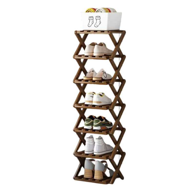 📢📢50 % de réduction !! ⏰Étagère à chaussures pliable et durable en bambou
