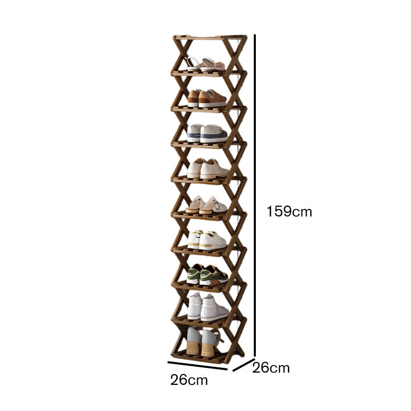 📢📢50 % de réduction !! ⏰Étagère à chaussures pliable et durable en bambou