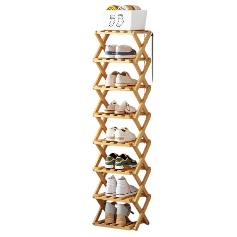 📢📢50 % de réduction !! ⏰Étagère à chaussures pliable et durable en bambou