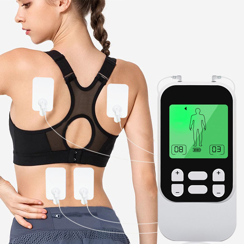 🎉💆‍♂️50% de réduction ! Stimulateur musculaire TENS portable à double canal – 10 modes, 30 intensités, soulagement ciblé de la douleur partout où vous êtes
