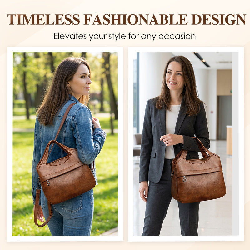 Sac à bandoulière en simili cuir souple pour femme