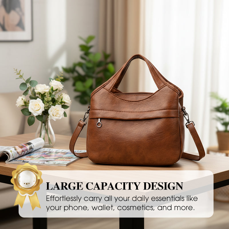 Sac à bandoulière en simili cuir souple pour femme