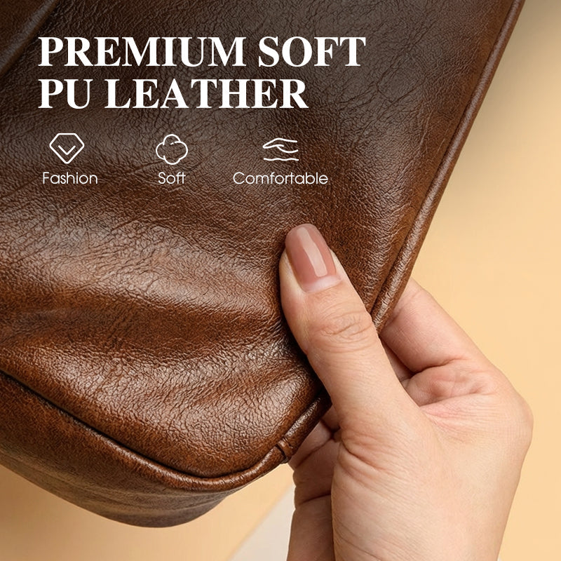 Sac à bandoulière en simili cuir souple pour femme