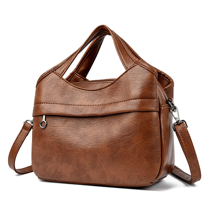 Sac à bandoulière en simili cuir souple pour femme