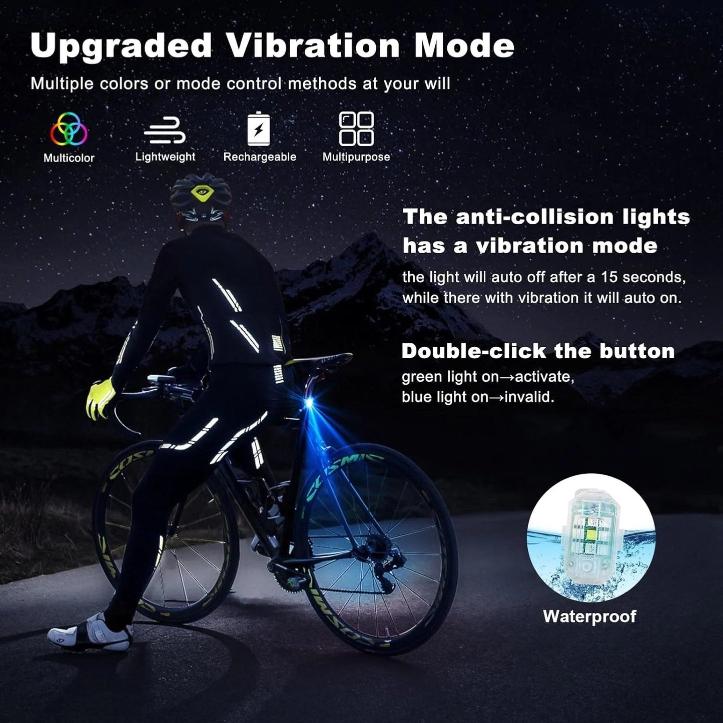 8 couleurs Lampes LED sans fil avec télécommande