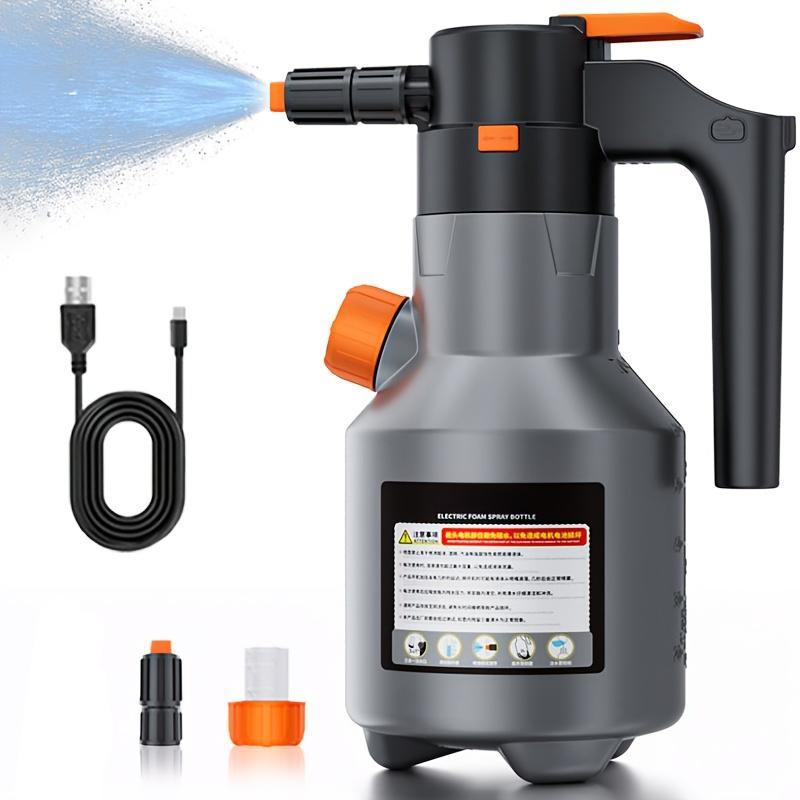 Pistolet à mousse électrique pour lavage de voiture, nettoyeur haute pression portable, multifonctionnel, grande capacité, longue autonomie, pour voitures, cuisine, nettoyage domestique