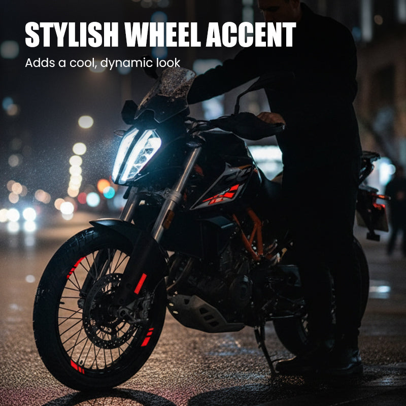 ⏳Soldes du Nouvel An : 1 acheté, 1 offert💥Autocollants réfléchissants pour jantes de moto