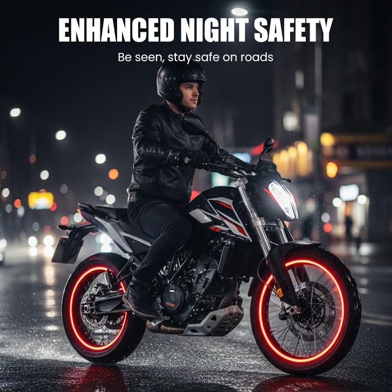⏳Soldes du Nouvel An : 1 acheté, 1 offert💥Autocollants réfléchissants pour jantes de moto