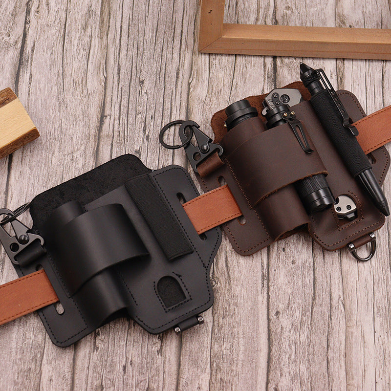 Étui à outils en cuir PU avec boucle de ceinture