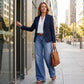 👖✨ 50% de réduction ! Jean Vintage Taille Haute à Jambes Larges pour Femme – Délavage rétro, coupe flatteuse & confort en coton toute la journée
