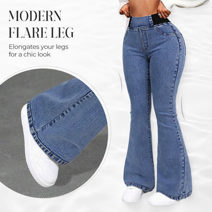 ⏳Offre spéciale à durée limitée⏰👖Jean évasé stretch taille haute pour femme