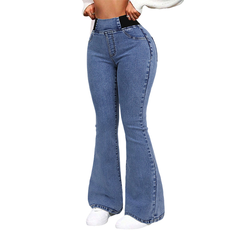 ⏳Offre spéciale à durée limitée⏰👖Jean évasé stretch taille haute pour femme