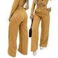 🌸DERNIER JOUR DE L'OFFRE SPÉCIALE - 62 % DE RÉDUCTION💕Pantalon taille haute à jambes larges pour femme, couleur unie