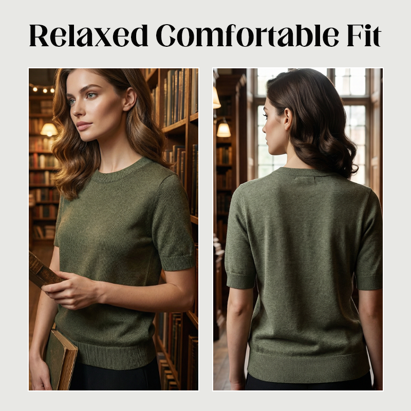 📢 📢Nouveauté 50 % DE RÉDUCTION ! 💥T-shirt à manches courtes et col rond pour femme