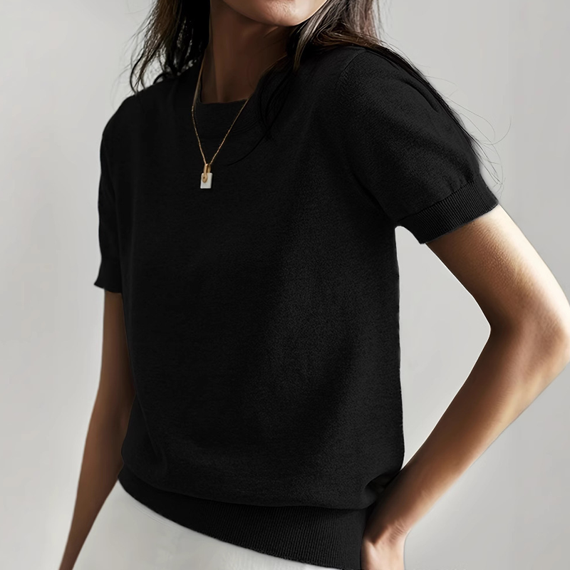 📢 📢Nouveauté 50 % DE RÉDUCTION ! 💥T-shirt à manches courtes et col rond pour femme