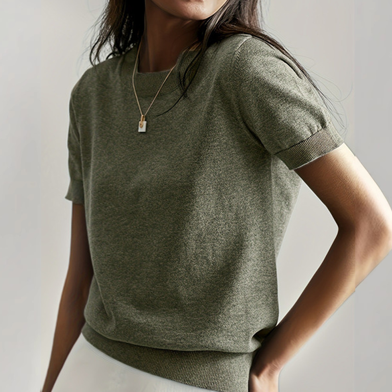 📢 📢Nouveauté 50 % DE RÉDUCTION ! 💥T-shirt à manches courtes et col rond pour femme
