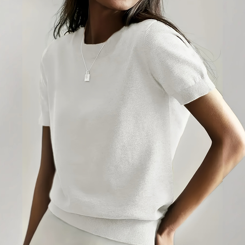📢 📢Nouveauté 50 % DE RÉDUCTION ! 💥T-shirt à manches courtes et col rond pour femme
