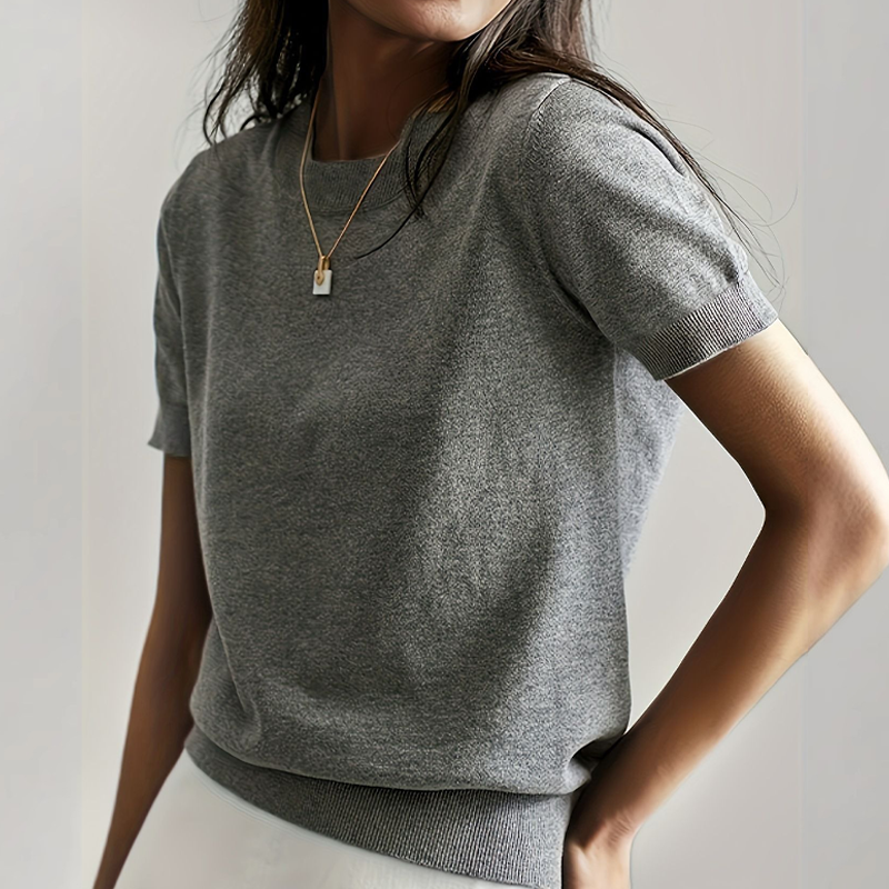 📢 📢Nouveauté 50 % DE RÉDUCTION ! 💥T-shirt à manches courtes et col rond pour femme
