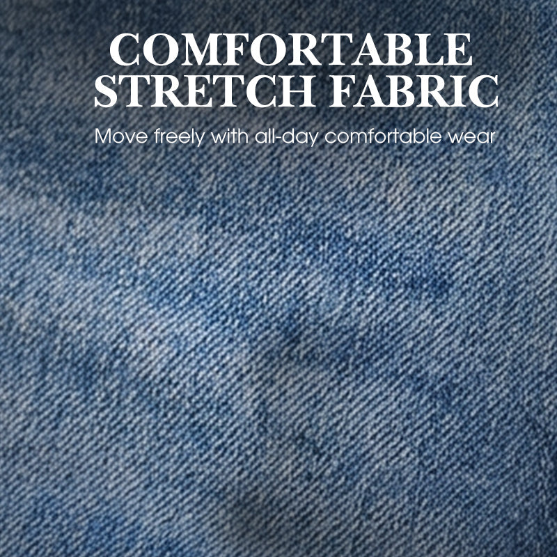 👖 50% DE RÉDUCTION! 💙 Jean Stretch Taille Haute Jambe Droite pour Femme – Confortable, Silhouette Allongeante & Look Classique ✨