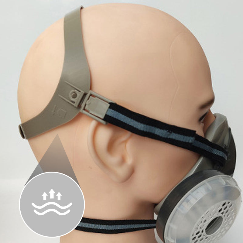 Masque à Gaz Double Filtre au Charbon Actif – Protection Anti-Poussière & Gaz Toxiques, Joint Étanche & Lunettes Incluses 🔥🛡️
