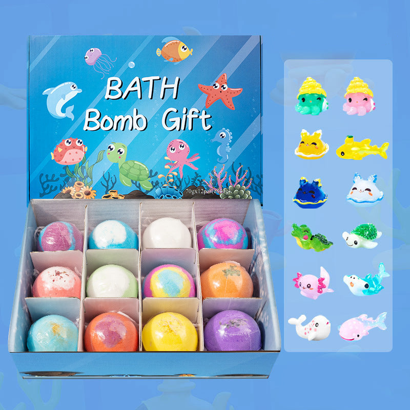 🛁 49% DE RÉDUCTION! 🌊 12 Bombes de Bain Thème Océan – 60g Chacune, Bain Moussant & Idée Cadeau Amusante pour Enfants 🎁