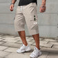 🍃 Pantalon Cargo Capri Homme – Taille à Cordon, Tissu Respirant ✨