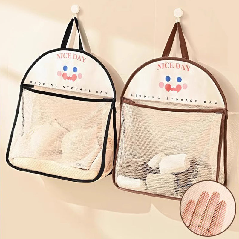 Sac de rangement polyvalent avec filet transparent à suspendre