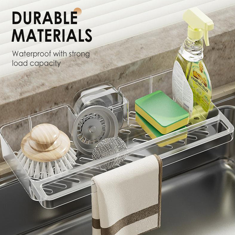 Panier multifonctionnel avec ventouse pour lavabo