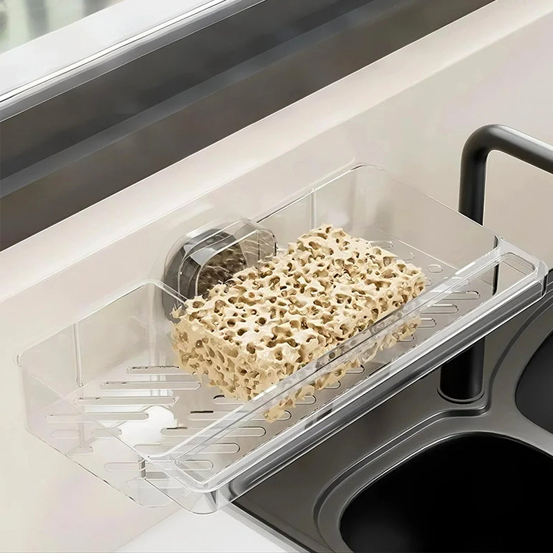 Panier multifonctionnel avec ventouse pour lavabo