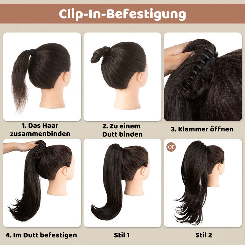 💜 DERNIER JOUR DE PROMOTION - 🔥70 % DE RÉDUCTION🔥 Extension de cheveux frisée et ondulée avec queue de cheval