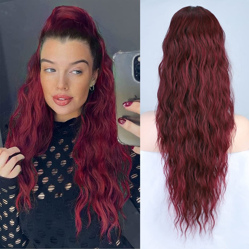 💜 DERNIER JOUR DE PROMOTION - 🔥70 % DE RÉDUCTION🔥 Extension de cheveux frisée et ondulée avec queue de cheval